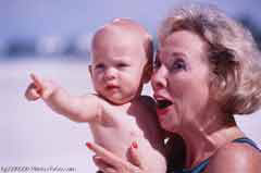 A grandmother and baby;  Size=240 pixels wide